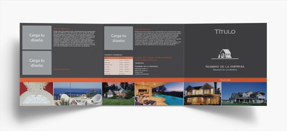 Vista previa del diseño de Galería de diseños de folletos plegados para agentes inmobiliarios, Tríptico Cuadrado (210 x 210 mm)