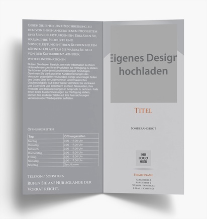 Designvorschau für Designgalerie: Flyer und Falzflyer Unternehmensdienstleistungen, Einbruchfalz DL (99 x 210 mm)