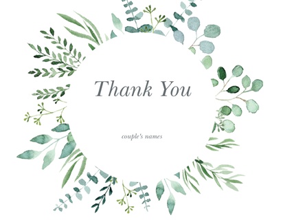 Design Preview for Templates for Greenery Compliment Cards , Folded 10.7 x 13.9 cm