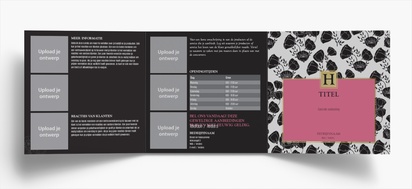 Voorvertoning ontwerp voor Ontwerpgalerij: Evenementplanning en entertainment Folders, Drieluik Vierkant (148 x 148 mm)
