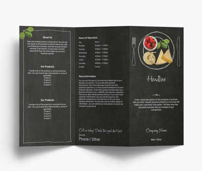 Design Preview for Design Gallery: Food Catering Folded Leaflets, Z-fold DL (99 x 210 mm)