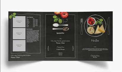 Design Preview for Design Gallery: Food Catering Folded Leaflets, Tri-fold A4 (210 x 297 mm)