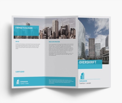 Forhåndsvisning af design for Designgalleri: Erhvervsservicer Brochurer, Z-fals DL (99 x 210 mm)
