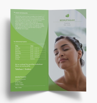 Voorvertoning ontwerp voor Ontwerpgalerij: Massage en reflexologie Folders, Tweeluik DL (99 x 210 mm)