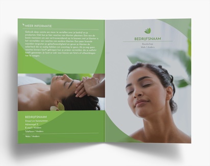 Voorvertoning ontwerp voor Ontwerpgalerij: Massage en reflexologie Folders, Tweeluik A6 (105 x 148 mm)