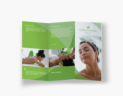 Vista previa del diseño de Galería de diseños de folletos plegados para masajes y reflexología, Pliegue en acordeón DL (99 x 210 mm)