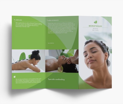 Voorvertoning ontwerp voor Ontwerpgalerij: Massage en reflexologie Folders, Zigzag DL (99 x 210 mm)