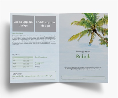Förhandsgranskning av design för Designgalleri: Resor & hotell Flyers och broschyrer, Enkelfalsning A5 (148 x 210 mm)