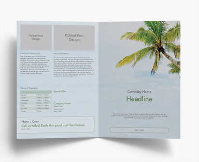 Design Preview for Design Gallery: Tanning Salons Folded Leaflets, Bi-fold A4 (210 x 297 mm)