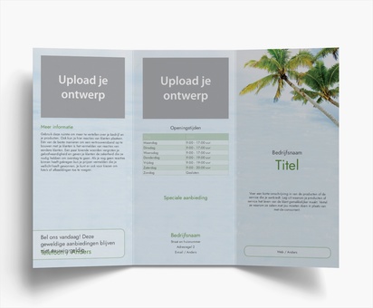 Voorvertoning ontwerp voor Ontwerpgalerij: Reisbureaus Folders, Drieluik DL (99 x 210 mm)