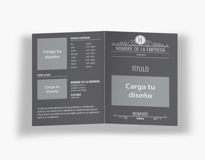 Vista previa del diseño de Galería de diseños de folletos plegados para servicios empresariales, Díptico A5 (148 x 210 mm)