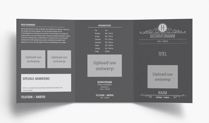 Voorvertoning ontwerp voor Ontwerpgalerij: Marketing en communicatie Folders, Drieluik A5 (148 x 210 mm)