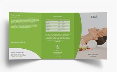 Voorvertoning ontwerp voor Ontwerpgalerij: Gezondheid en maatschappelijke dienstverlening Folders, Drieluik A6 (105 x 148 mm)