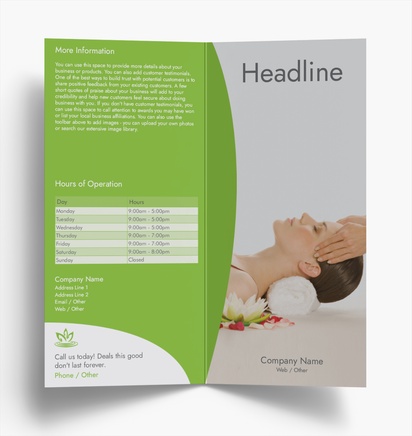 Design Preview for Design Gallery: Health & Wellness Flyers and Pamphlets, Bi-fold DL
