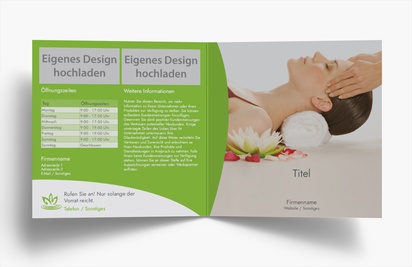 Designvorschau für Designgalerie: Flyer und Falzflyer Schönheit & Wellness, Einbruchfalz 148 x 148 mm