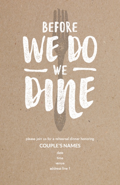 A wedding rehearsal rustic gray design for Occasion