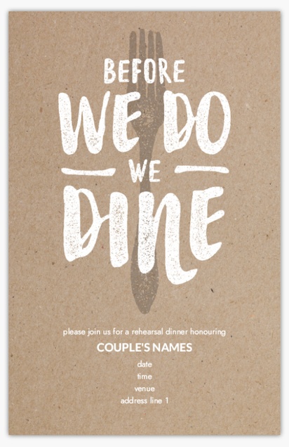 Design Preview for Wedding Party Invites, 4.6” x 7.2”