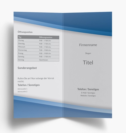 Designvorschau für Designgalerie: Flyer und Falzflyer Finanzen & Versicherungen, Einbruchfalz DL (99 x 210 mm)