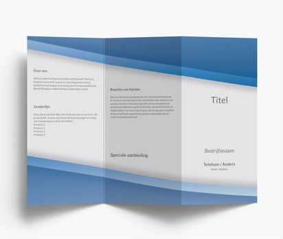 Voorvertoning ontwerp voor Ontwerpgalerij: Financieel en verzekering Folders, Zigzag DL (99 x 210 mm)