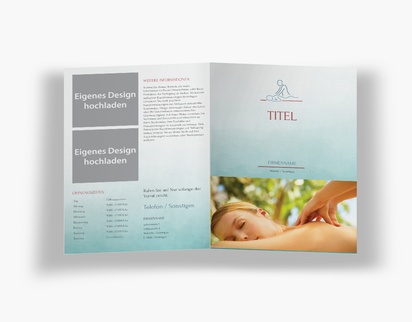 Designvorschau für Designgalerie: Falzflyer Massage & Reflexologie, Einbruchfalz A5 (148 x 210 mm)