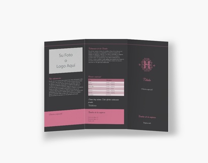 Vista previa del diseño de Galería de diseños de folletos plegados para belleza y spa, Tríptico DL (99 x 210 mm)
