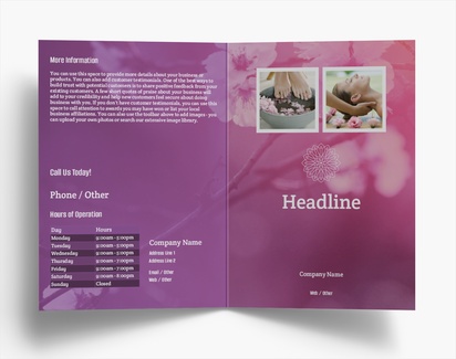 Design Preview for Design Gallery: Massage & Reflexology Flyers & Leaflets, Bi-fold A6 (105 x 148 mm)