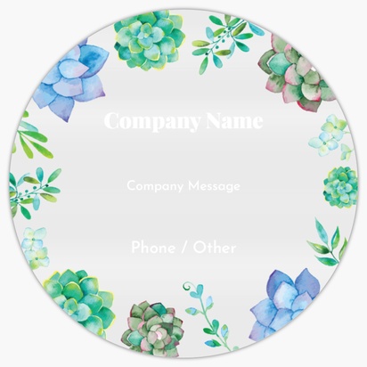 Design Preview for Design Gallery: Beauty & Spa Reusable Stickers, 4" x 4" Circle Horizontal