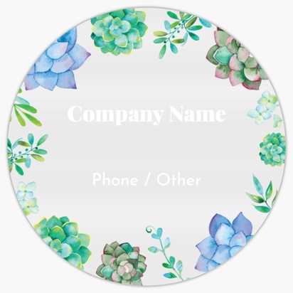 Design Preview for Design Gallery: Beauty & Spa Reusable Stickers, 2.5" x 2.5" Circle Horizontal
