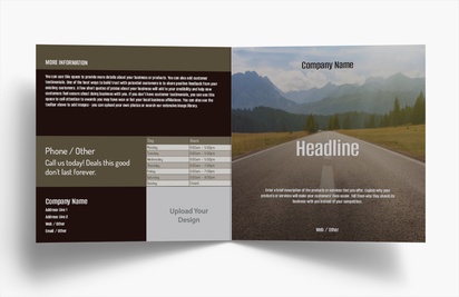 Design Preview for Design Gallery: Trucking Folded Leaflets, Bi-fold Square (148 x 148 mm)