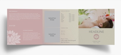 Design Preview for Design Gallery: Beauty & Spa Folded Leaflets, Tri-fold Square (148 x 148 mm)