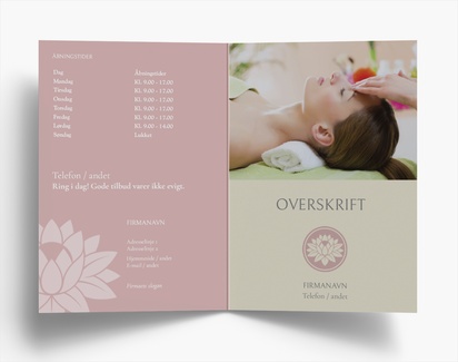 Forhåndsvisning af design for Designgalleri: Beauty og spa Brochurer, Midterfals A6 (105 x 148 mm)