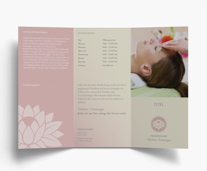 Designvorschau für Designgalerie: Falzflyer Gesundheit & Wellness, Wickelfalz DL (99 x 210 mm)