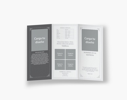 Vista previa del diseño de Galería de diseños de folletos plegados para elegante, Tríptico DL (99 x 210 mm)
