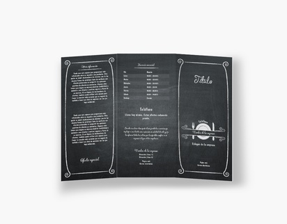 Vista previa del diseño de Galería de diseños de folletos plegados para catering, Tríptico DL (99 x 210 mm)