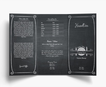Design Preview for Design Gallery: Food Catering Folded Leaflets, Tri-fold DL (99 x 210 mm)