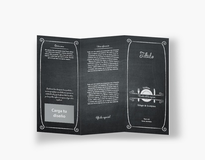Vista previa del diseño de Galería de diseños de folletos plegados para catering, Pliegue en acordeón DL (99 x 210 mm)