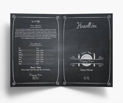 Design Preview for Design Gallery: Restaurants Folded Leaflets, Bi-fold A5 (148 x 210 mm)