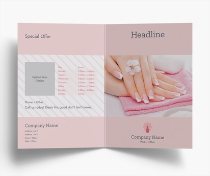Design Preview for Design Gallery: Nail Salons Folded Leaflets, Bi-fold A5 (148 x 210 mm)