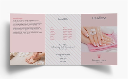 Design Preview for Design Gallery: Nail Salons Folded Leaflets, Tri-fold A6 (105 x 148 mm)