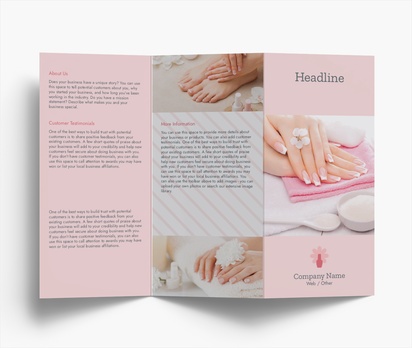 Design Preview for Design Gallery: Nail Salons Flyers & Leaflets, Z-fold DL (99 x 210 mm)