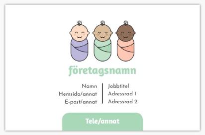 Förhandsgranskning av design för Designgalleri: Graviditet & barnafödsel Visitkort med softtouch-yta