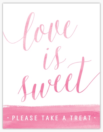 A sweet treats hand lettering pink design for Wedding