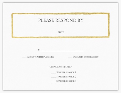 Design Preview for Templates for Minimal RSVP Cards , Flat 10.7 x 13.9 cm