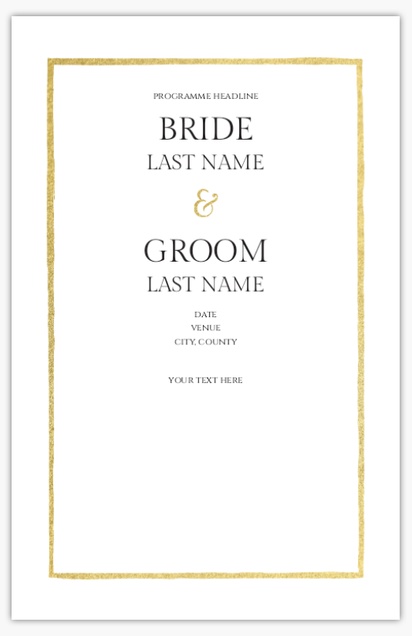 Design Preview for Wedding Programs, 6" x 9"