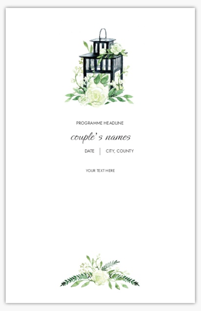 Design Preview for Rustic Wedding Programs Templates, 6" x 9"