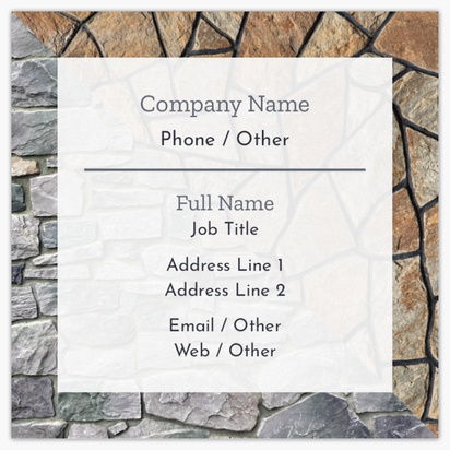 Design Preview for Design Gallery: Paving Matte Visiting Cards, Square (63.5 x 63.5 mm)