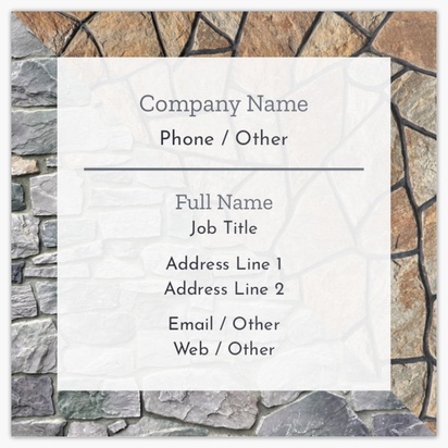Design Preview for Paving Standard Business Cards Templates, Square (2.5" x 2.5")