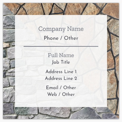 Design Preview for Design Gallery: Paving Ultra-Thick Business Cards, Square (65 x 65 mm)