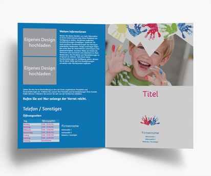 Designvorschau für Designgalerie: Falzflyer Bildung & Kinderbetreuung, Einbruchfalz A5 (148 x 210 mm)