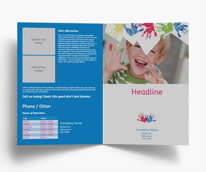 Design Preview for Design Gallery: Nursery Schools Folded Leaflets, Bi-fold A5 (148 x 210 mm)